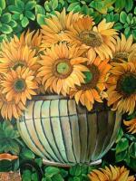 Oil Painting - Sunflowers - Oil Colour